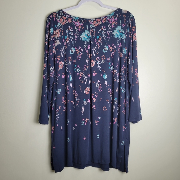 J.Jill Wearever Collection Jersey V‎ neck 3/4 Sleeve Tunic Top L - Picture 2 of 7